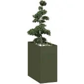vidaXL Plantenbak 40x80x80 cm staal olijfgroen