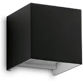 Ideal Lux LED-wandlamp buiten Atom, zwart, metaal, Modern, LED wandlamp buiten