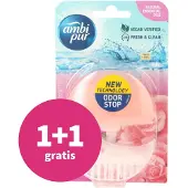 Ambi Pur 1+1 Gratis: Toiletblok Starterkit 5in1 Wild Rose & Pink Grapefruit