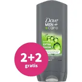 Dove 2+2 gratis: Douchegel Men+ Care Extra Fresh 400 ml
