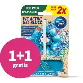 Ambi Pur 1+1 Gratis: Toiletblok Water & Bloemen 2 Stuks