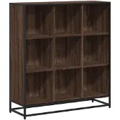 vidaXL Boekenkast 97,5x33x107,5 cm bewerkt hout en metaal bruin eiken