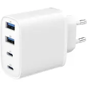 Gembird 4-poorts 40 W GaN USB PowerDelivery snellader, wit