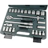 BRÜDER MANNESMANN Dopsleutelset 1/2 inch chroom-vanadium 25 dlg - 29080