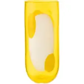 J-Line vaas Mona glas groot - transparant/geel - 16 x 38 cm