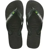 Havaianas Slipper Unisex Brasil Logo Green Olive/Green Olive-Schoenmaat 33 - 34
