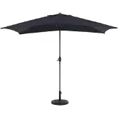 Goossens Parasol Siri incl. voet - Buitenstof - zwart - 300 x 252 x 200 cm