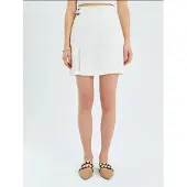MixRay Belted Hoge Taille Wrap Front Shorts met Splitdetail