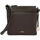L.credi schoudertas Ella Crossbodybag Dark Taupe donkerbruin