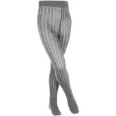 Falke Classic Rib geribd huidvriendelijk katoen panty kinderen grijs - maat 110-116