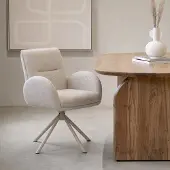 Giga Meubel Eetkamerstoel Tina Beige Draaibaar - - Set van 2