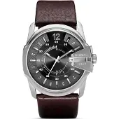 Diesel Analoog horloge 'Master Chief' donkerbruin / zwart / zilver