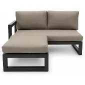 Vita Grosso 2-zits bank R+ hocker antraciet