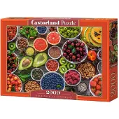 Castorland Table Full of Superfood – Puzzel – 2000 stukjes – Satijnen afwerking – Perfecte pasvorm – Europese kwaliteit