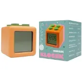 Eco-Light Een wekker in de vorm van een oranje blok