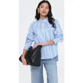 ONLY Blouse 'ONLLyra' blauw / wit