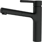 OEM Franke messing mengkraan voor hoge druk, model Centro, met een uitloop aan de bovenkant, zwarte matte afwerking, bediening bovenop. Artikelnummer: 115.0621.