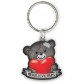 Miko Luxe Sleutelhanger - Berelieve Papa (zilver)