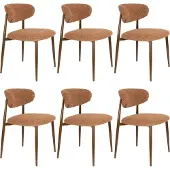 Housecraft living Noor Eetkamerstoelen Terracotta - Set van 6
