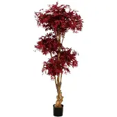 Maxifleur Kunstplanten Acer Bonsai deluxe kunstboom 170cm - burgundy