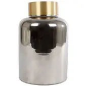 Coppens Vaas Sanne S zilver glas 12x12x19cm |