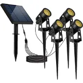 Lumisky Set van 4 gekoppelde zonne-spotlights 200LM ROUNDY