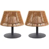 Lumisky Set van 2 draadloze tafellampen H22CM RAFFY