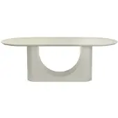Giga Meubel Eettafel Motala - Ovaal Off White Betonlook - 240x100x76cm
