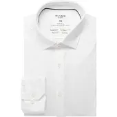 Olymp business overhemd super slim fit wit effen katoen
