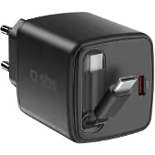 SBS GaN USB-C 65W-oplader met intrekbare kabel