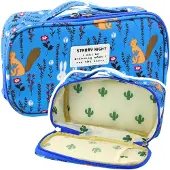 Lean Nieuwe Blauwe Pennendoos Organizer met Extra Vak 22,5cm