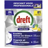 Dreft 3x Vaatwastabletten Pro Platinum Lemon 81 stuks