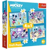 Trefl 4-in-1 Mickey Mouse Puzzels - Spel en plezier voor kinderen