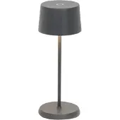 Zafferano OLIVIA PRO MICRO LED tafellamp Donkergrijs oplaadbaar en dimbaar