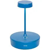 Zafferano Swap mini pro Blauwe oplaadbare en dimbare LED tafellamp