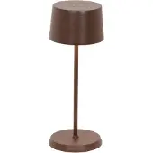 Zafferano OLIVIA PRO MICRO Oplaadbare en dimbare Corten LED-tafellamp