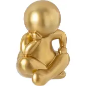 J-Line Marcel assis chaux figurine goud - 25 x 23 x 36 cm