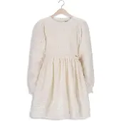 Nono Meisjes Jurken Milly Dress Pompom Details - Ecru - Maat 158/164