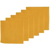 Bjorn Servetten - 6 stuks - Mosterdgeel linnen en katoen