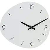J-Line wandklok ovaal metaal wit - 41 x 38 cm