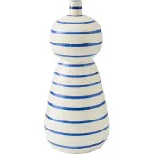 J-Line vloervaas keramiek blauw/wit - 50 cm - Ø 17 cm