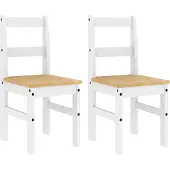vidaXL Eetkamerstoelen 2 st PANAMA 40x46x90 cm grenenhout wit