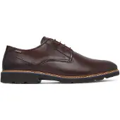 Pikolinos Heren Donkerbruine Alarcon leren schoenen (41), Leer, Plat, Veters, Casual M7D-4289