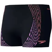 Speedo Duo Logo Print Swimming Boxer Zwart UK 38 Man