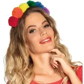 Boland Tiara pompon regenboog |