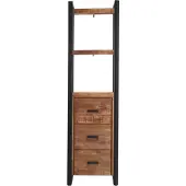 Profijt Meubel - Boekenkast Newhaven - Mangohout - Bruin - 200 cm hoog - 55 cm breed