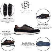 Bugatti Sneakers laag navy / donkerbruin