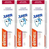 Elmex 3x Tandpasta Junior (6-12 Jaar) Colour Changing 75 Ml