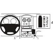 Brodit ProClip houder geschikt voor Chevrolet Aveo 2004-2006 / Kalos 2005-2009 - Deawoo Kalos 2004 Angled mount
