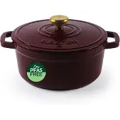 Salter Chester Gietijzeren Braadpan – Rood | 24CM | Zelfbesparend